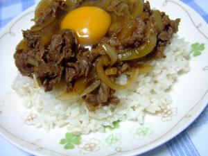 牛肉の甘辛炒めごはん