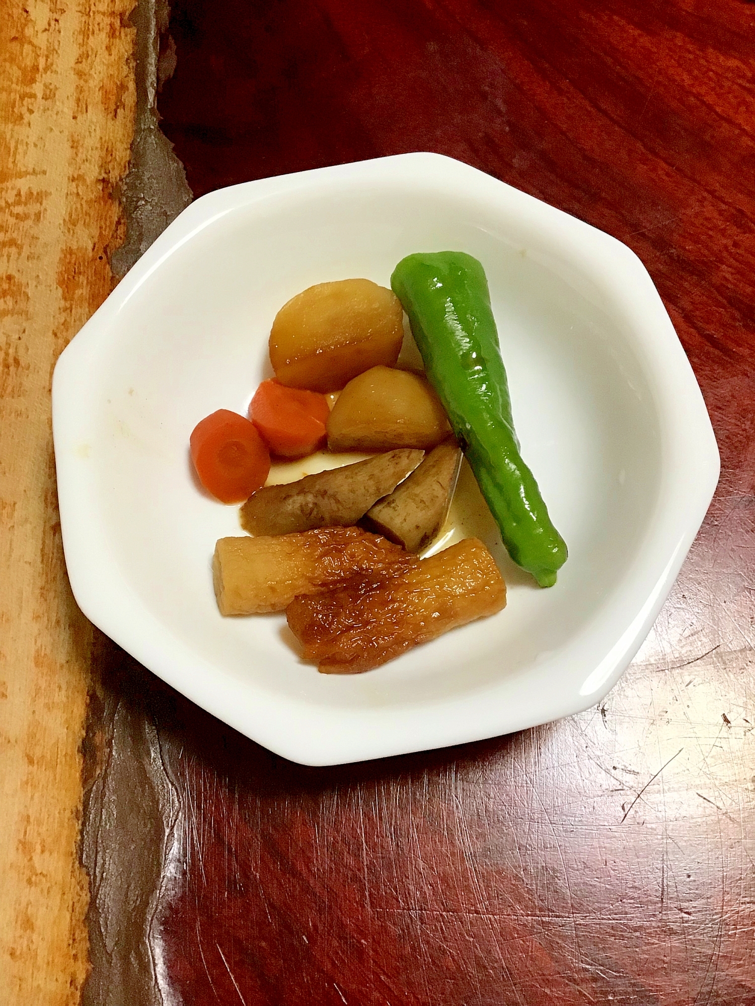 今日の煮物@カブ・甘長唐辛子・チクワ・ゴボウ・人参