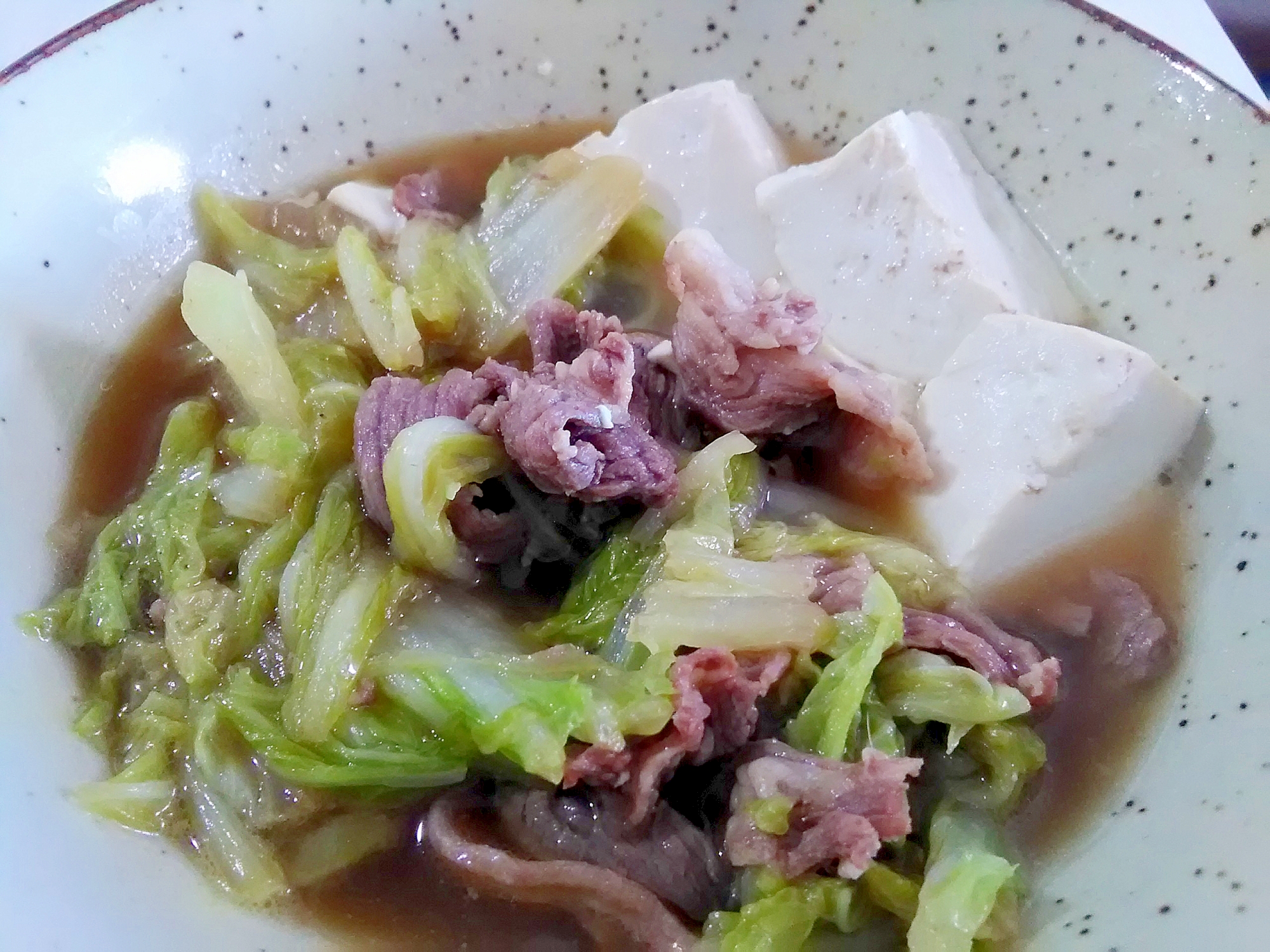 牛肉と白菜のすき焼き風煮