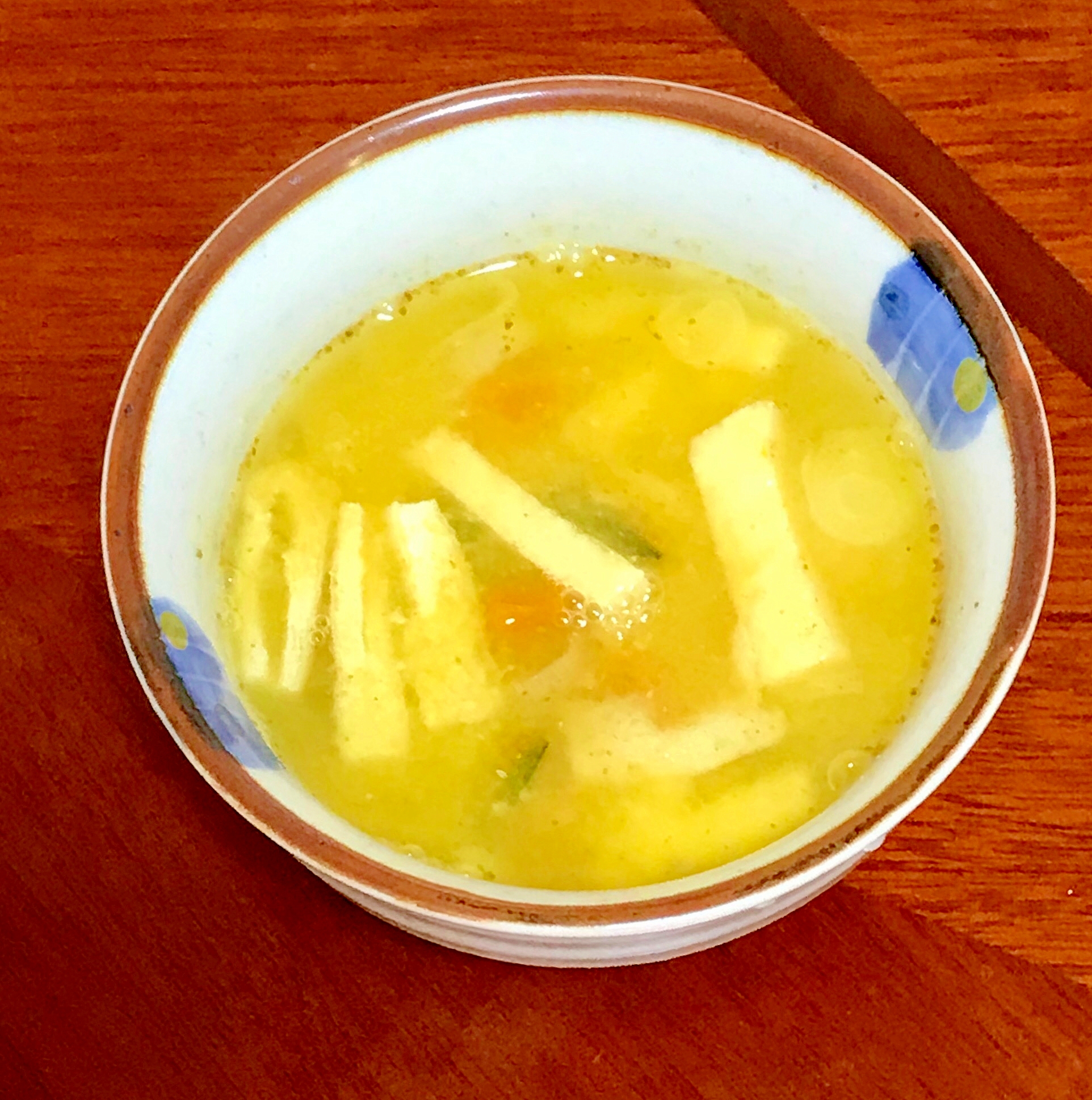 南瓜と油揚げの簡単味噌汁