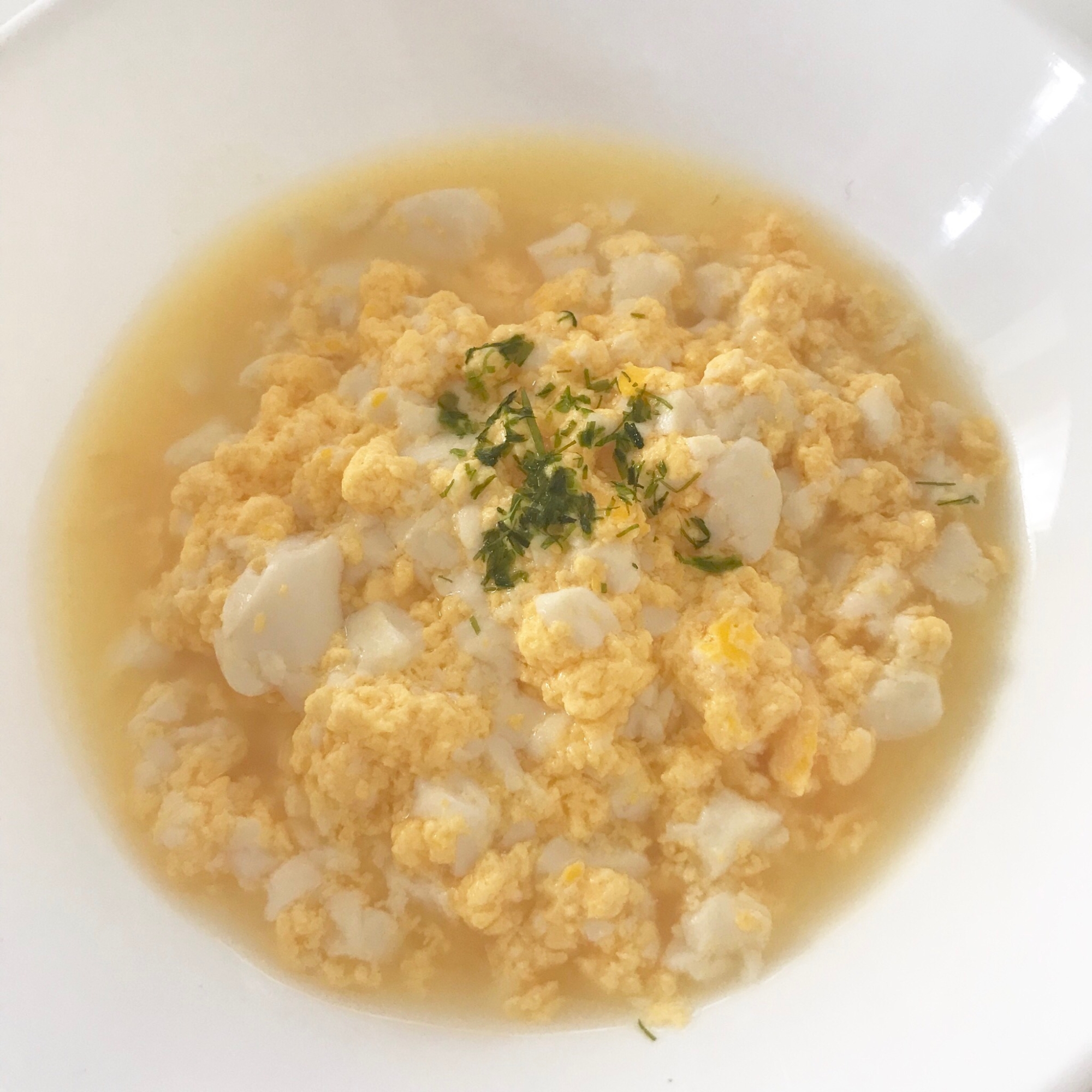 【離乳食】豆腐とふわふわ卵のコンソメ煮