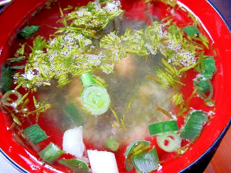 キバサ(アカモク)の味噌汁