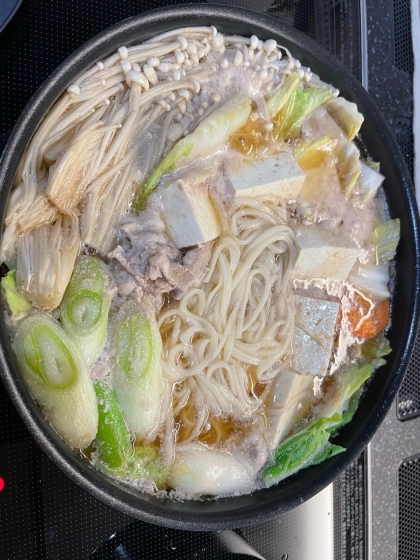 すき焼き風我が家のうどんすき
