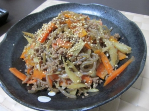ひき肉入り きんぴらごぼう レシピ 作り方 By たんぽぽ000 楽天レシピ