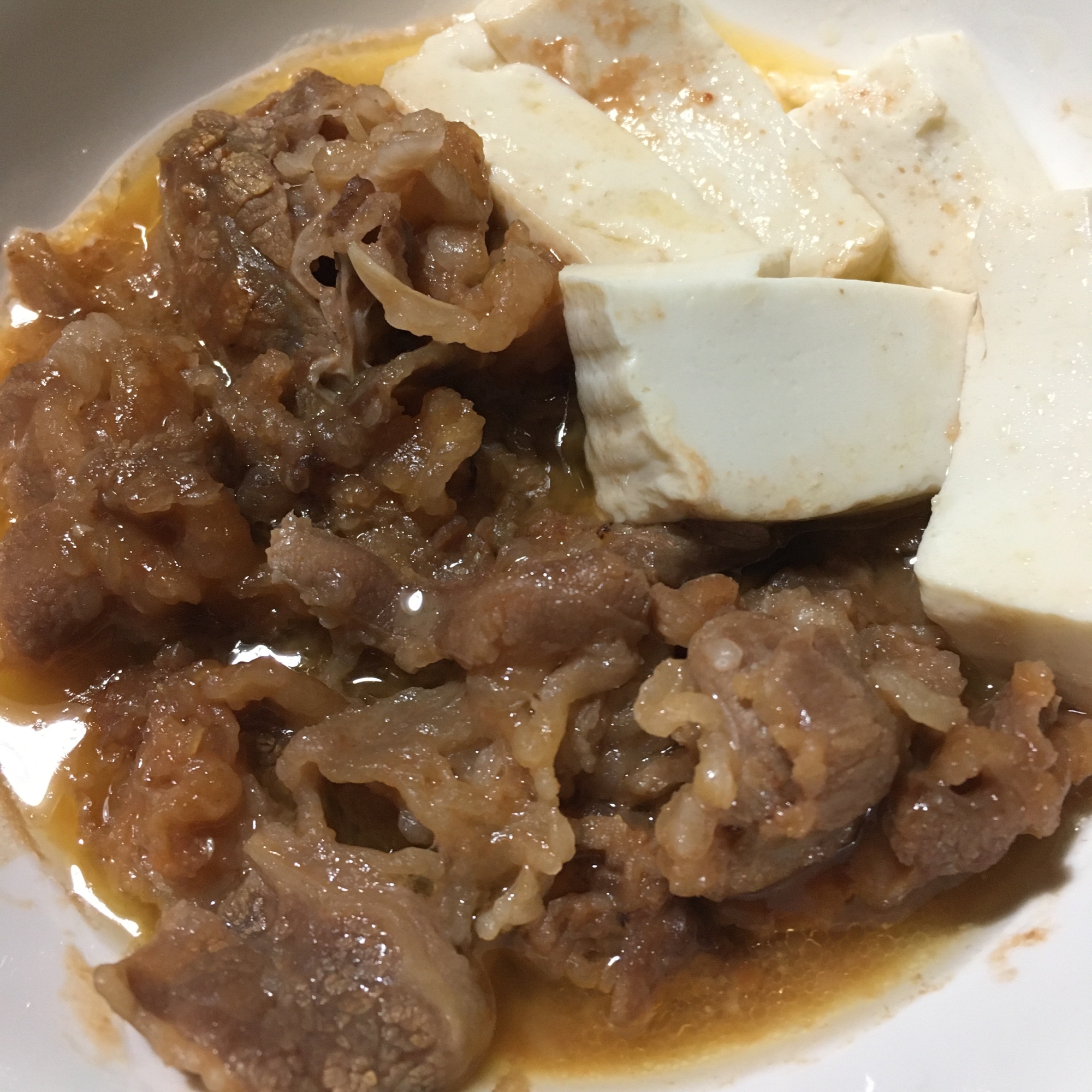 味付け肉を使って簡単に！プルコギ風肉豆腐