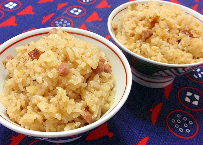 白ねぎと焼き豚☆炊き込みご飯