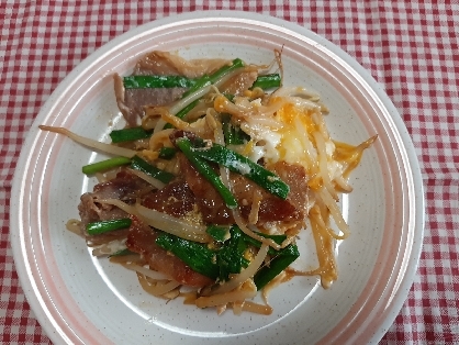 簡単に、ご飯がすすむニラ玉の炒めものができました。有難うございました。