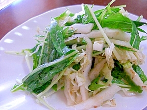 白菜と水菜の胡麻酢サラダ