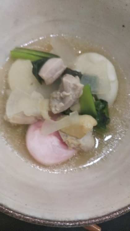 我が家の定番☆鶏肉と小松菜のお雑煮