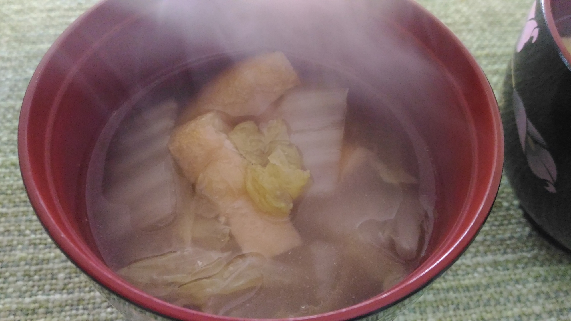 白菜とあげの和風スープ