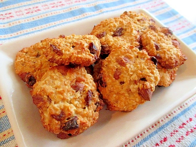 消えるオートミールレーズンクッキーのレシピ