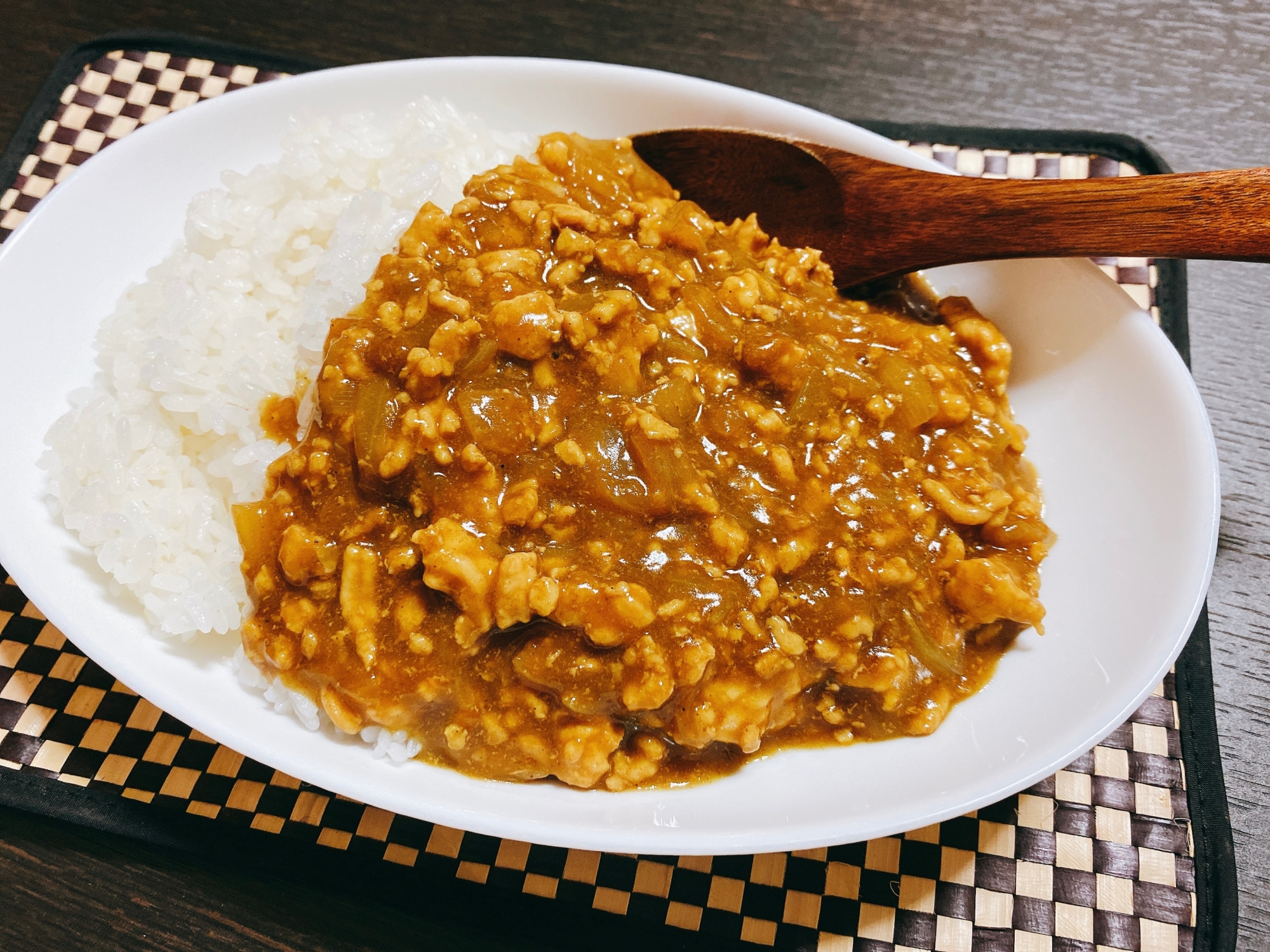 鳥ミンチのキーマカレー