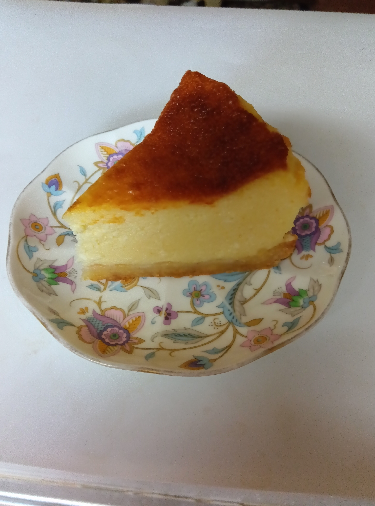 台から手作りチーズケーキ