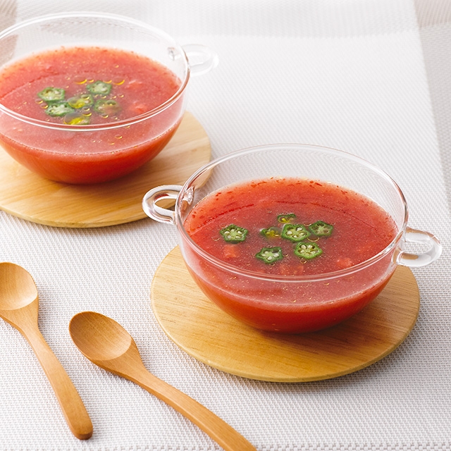 完熟トマトの冷製スープ