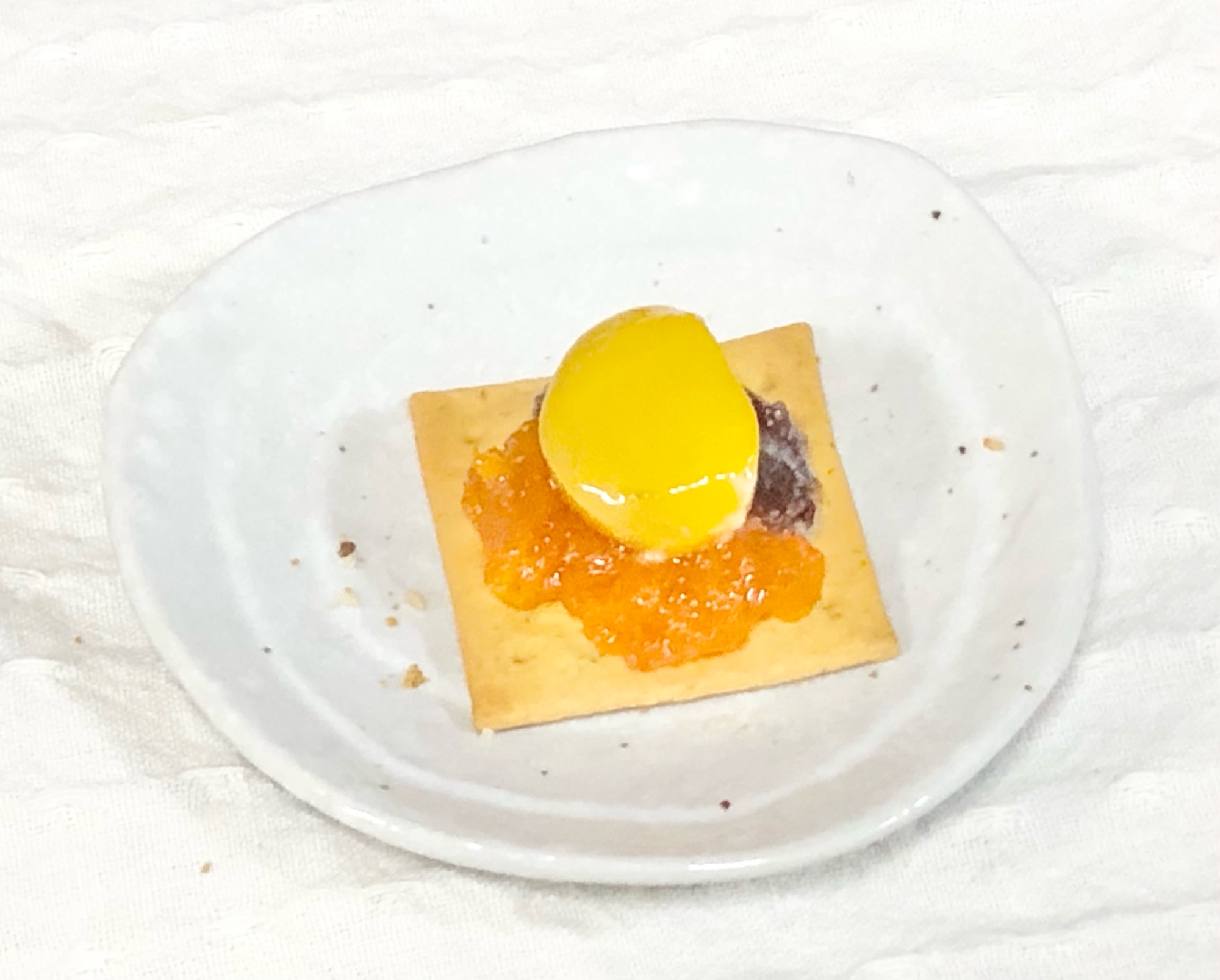 簡単 みかんジャムとあんこと栗のせクラッカー レシピ 作り方 By くろみつきなこもち 楽天レシピ