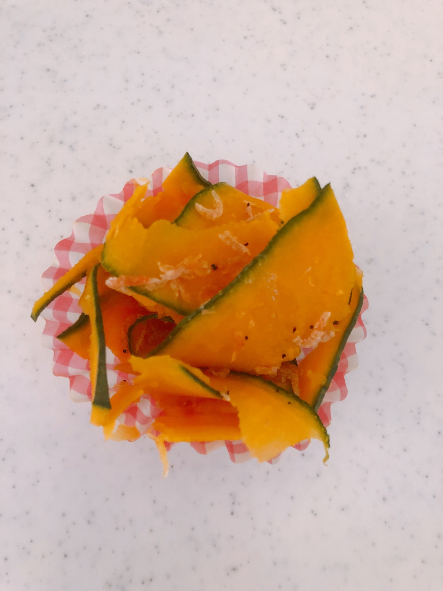 かぼちゃの桜エビ生サラダ