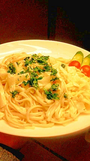 大根とﾎﾀﾃのクリームパスタ