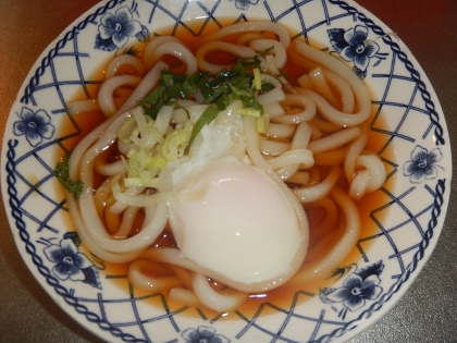 とろっとろ温泉たまご♪　「釜揚げうどん」