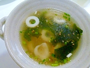 ちくわとわかめの中華スープ