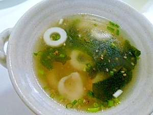 10分でできる ちくわ わかめの中華スープ レシピ 作り方 By Nontan 楽天レシピ