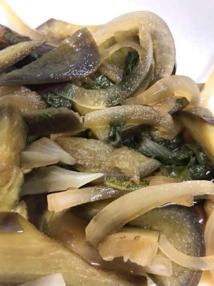 電子レンジで簡単！ナスと玉ねぎの簡単煮