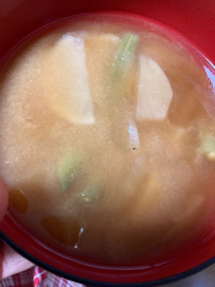 具沢山⭐旬のインゲンのお野菜お味噌汁