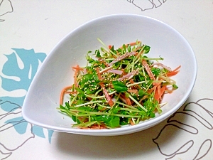 豆苗たっぷりサラダ++