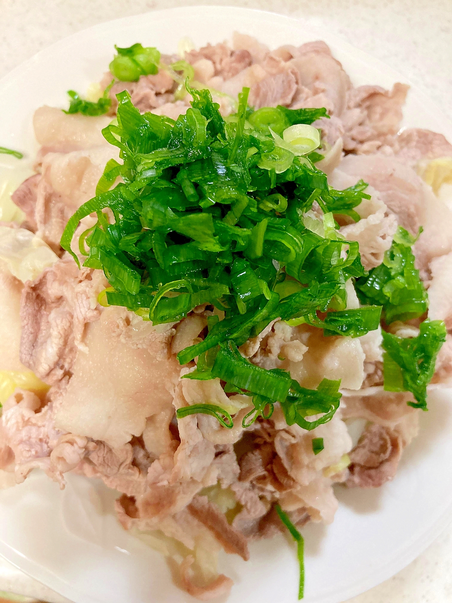 【簡単】豚こま肉の温しゃぶ