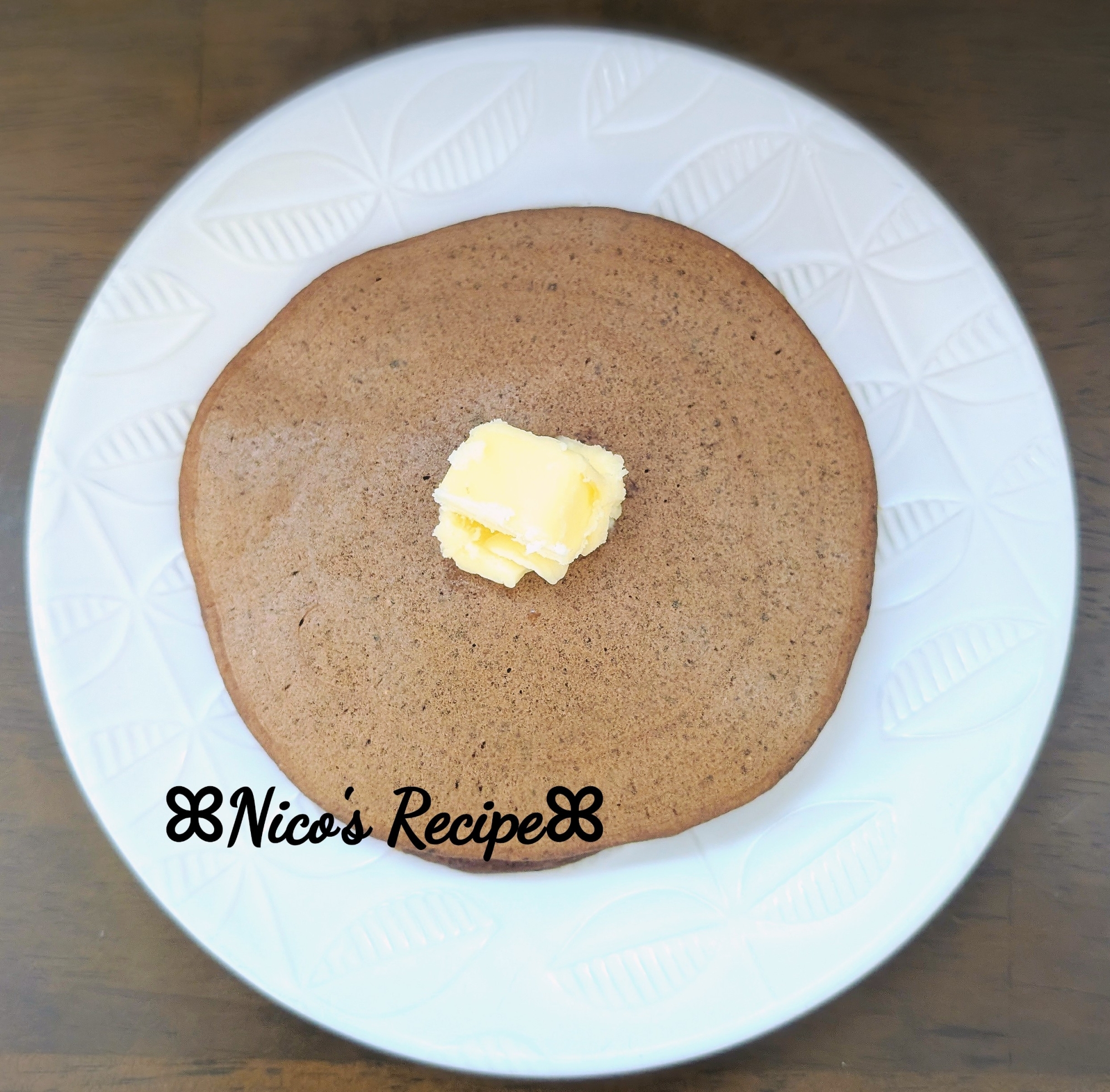 ココア、バナナ、豆腐の米粉パンケーキ