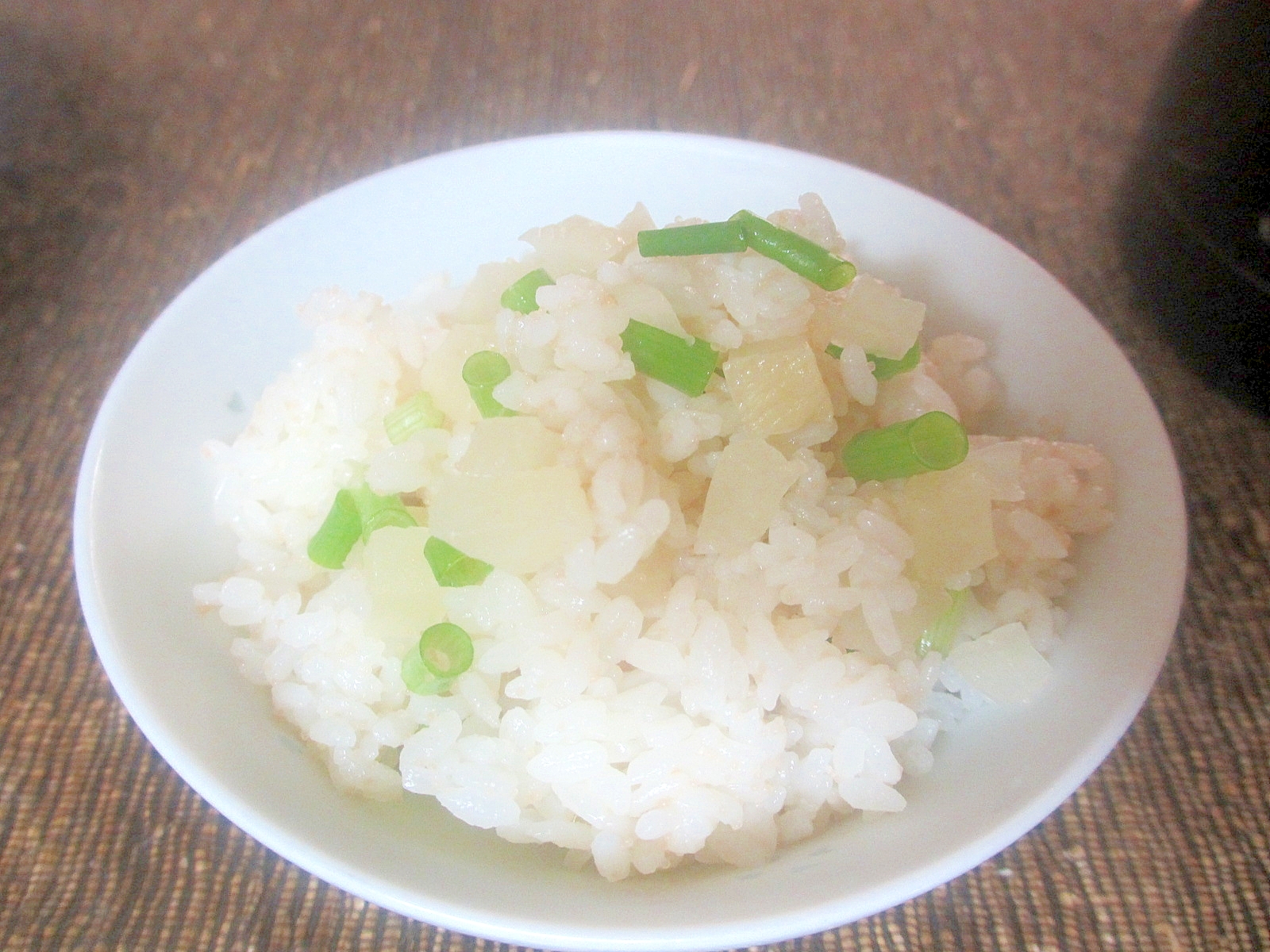 たくあんと明太子の混ぜご飯