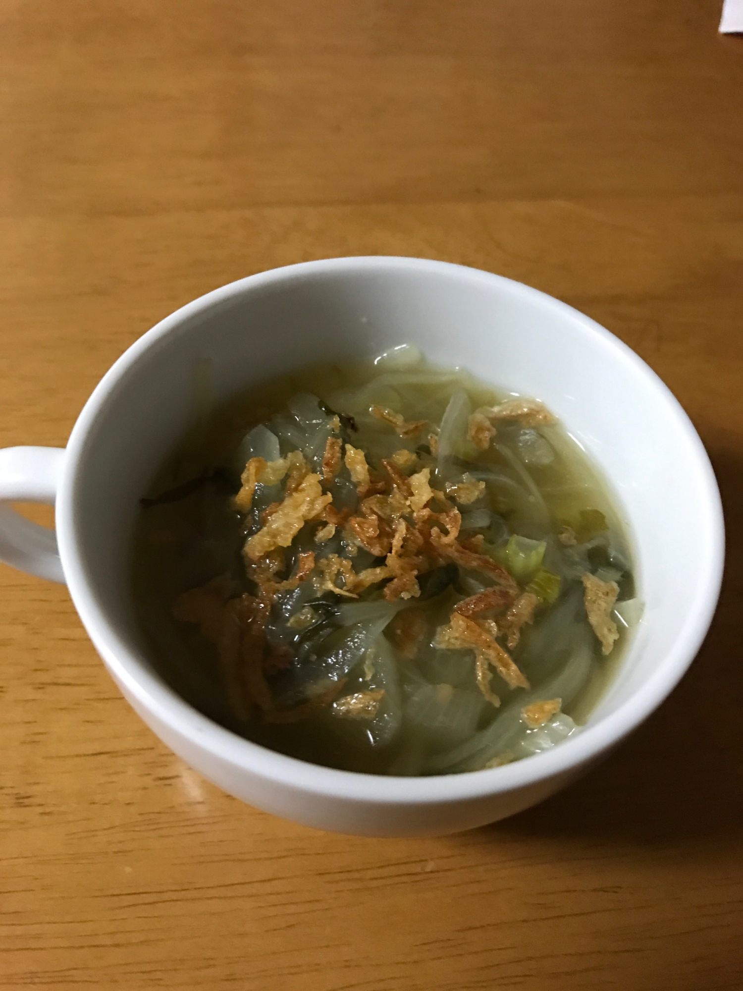 小松菜入りオニオンスープ