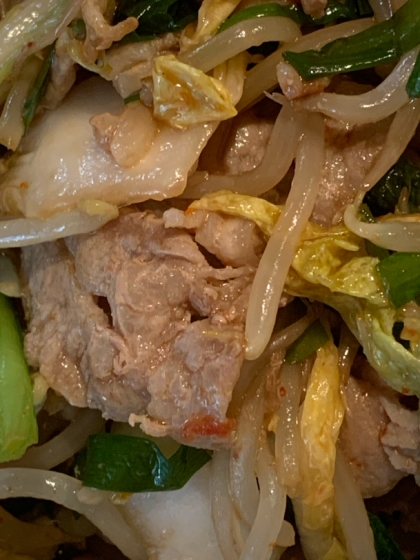 醤油だけで簡単♦豚キムチ