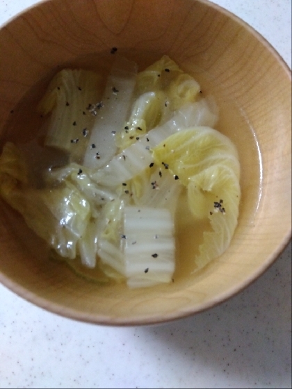 具材は白菜だけ！優しい白菜スープ