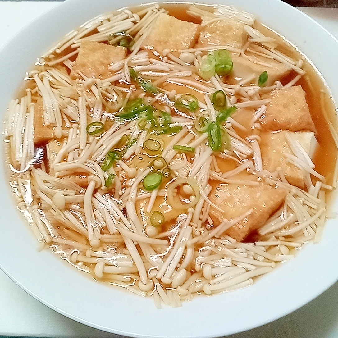 えのきと厚揚げのポン酢あんかけ