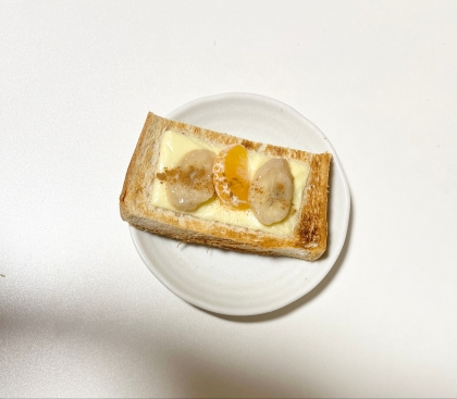 チーズトーストアレンジ バナナ&みかんのせて