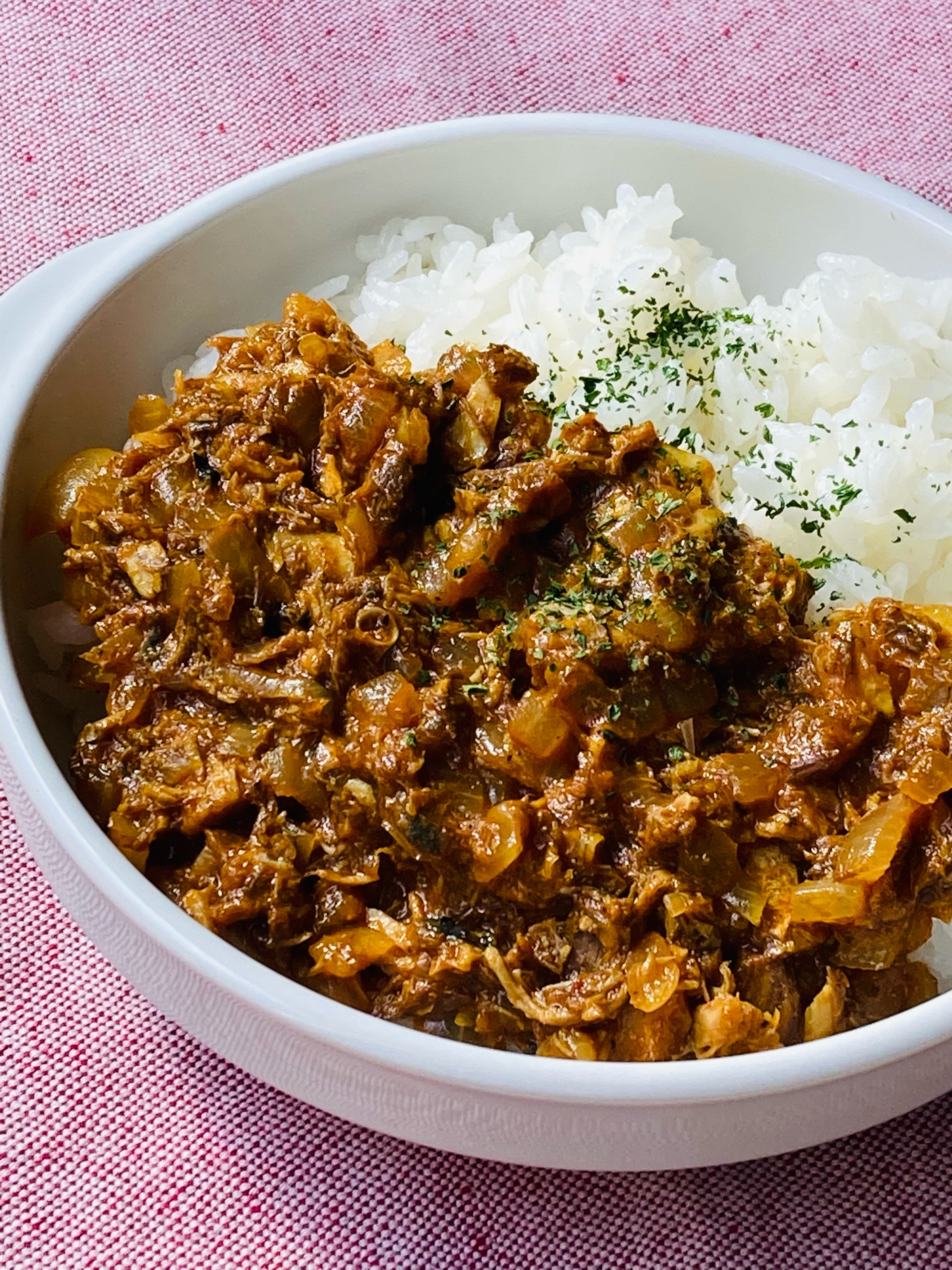 ♦️サバ缶カレーを玉ねぎだけで！ウスターソース味