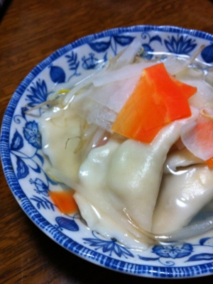 ひらひら根菜と水餃子☆鍋にも