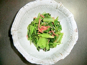 小松菜と紅生姜のおひたし