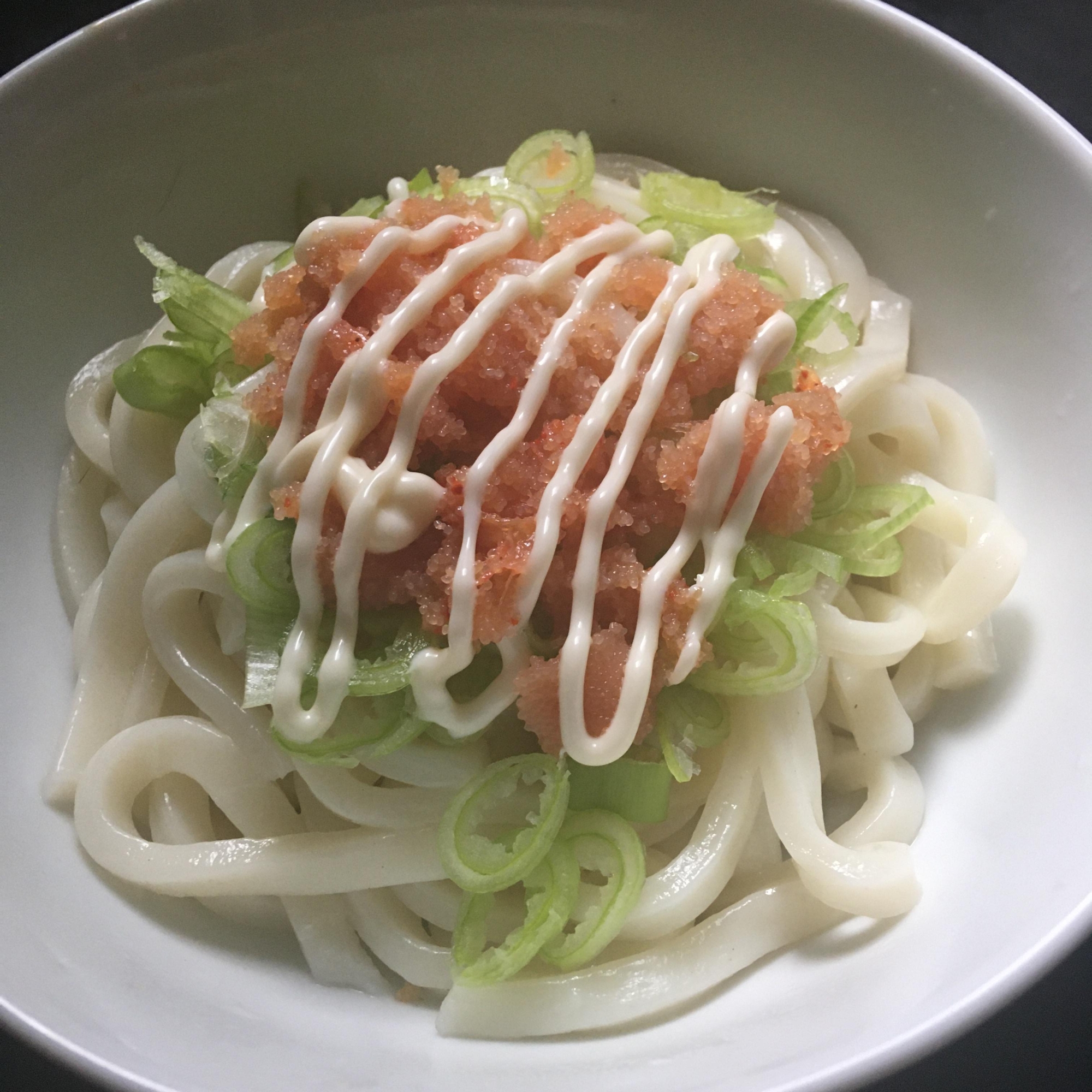 長ねぎと明太マヨの釜揚げうどん