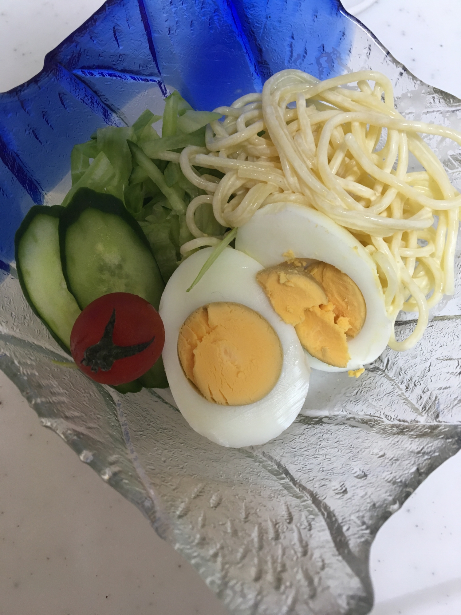 マヨスパゲティサラダの野菜サラダ(^○^)