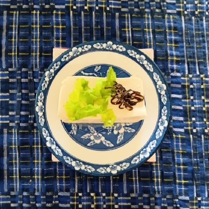 貝割れ大根塩昆布♪冷奴