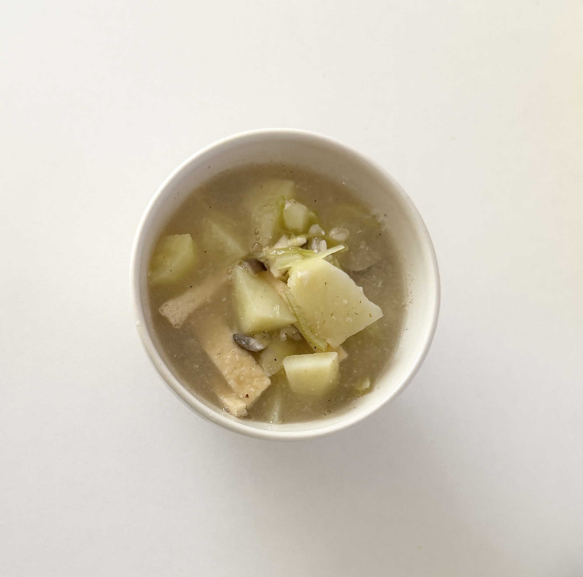 じゃがいもと残り食材で簡単味噌汁