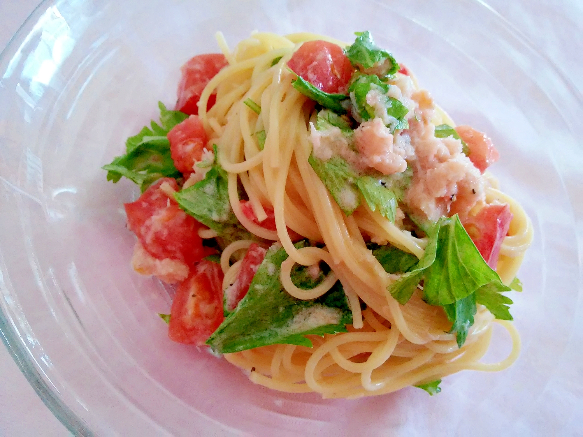 カニ缶で★冷製パスタ