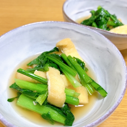 かぶの葉（大根葉）と揚げの中華煮びたし