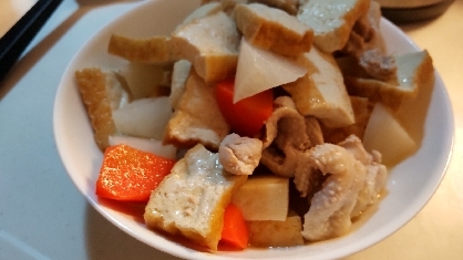 大根と高野豆腐鶏肉の煮物