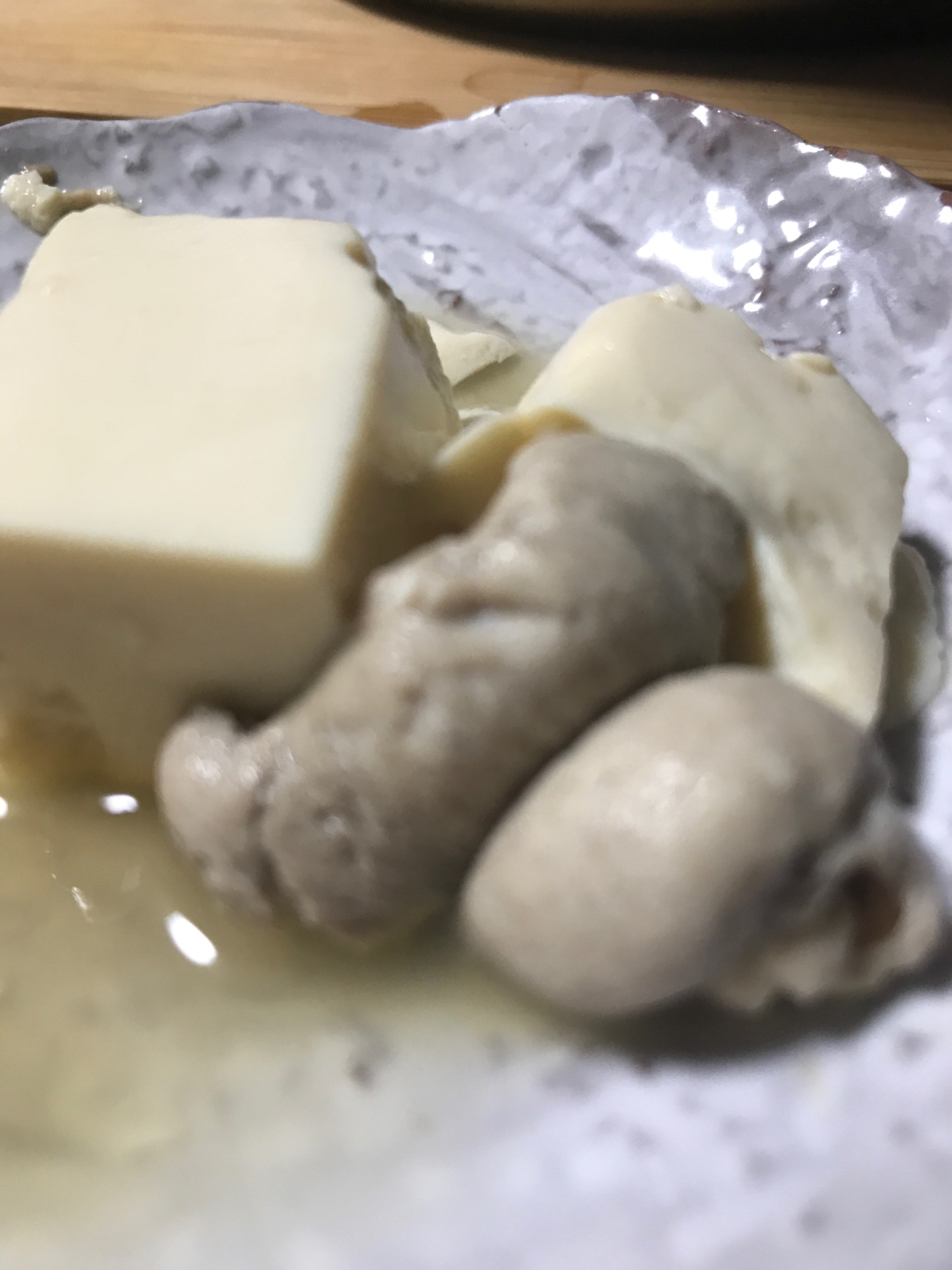 白子と豆腐の煮物