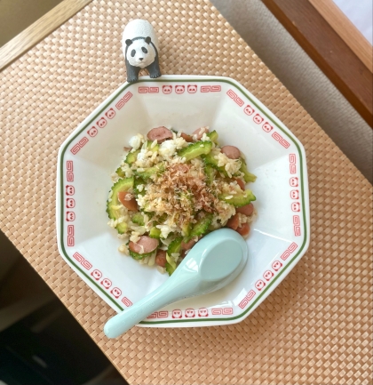 ５分！？醤油味❤ゴーヤのシンプル炒飯♪