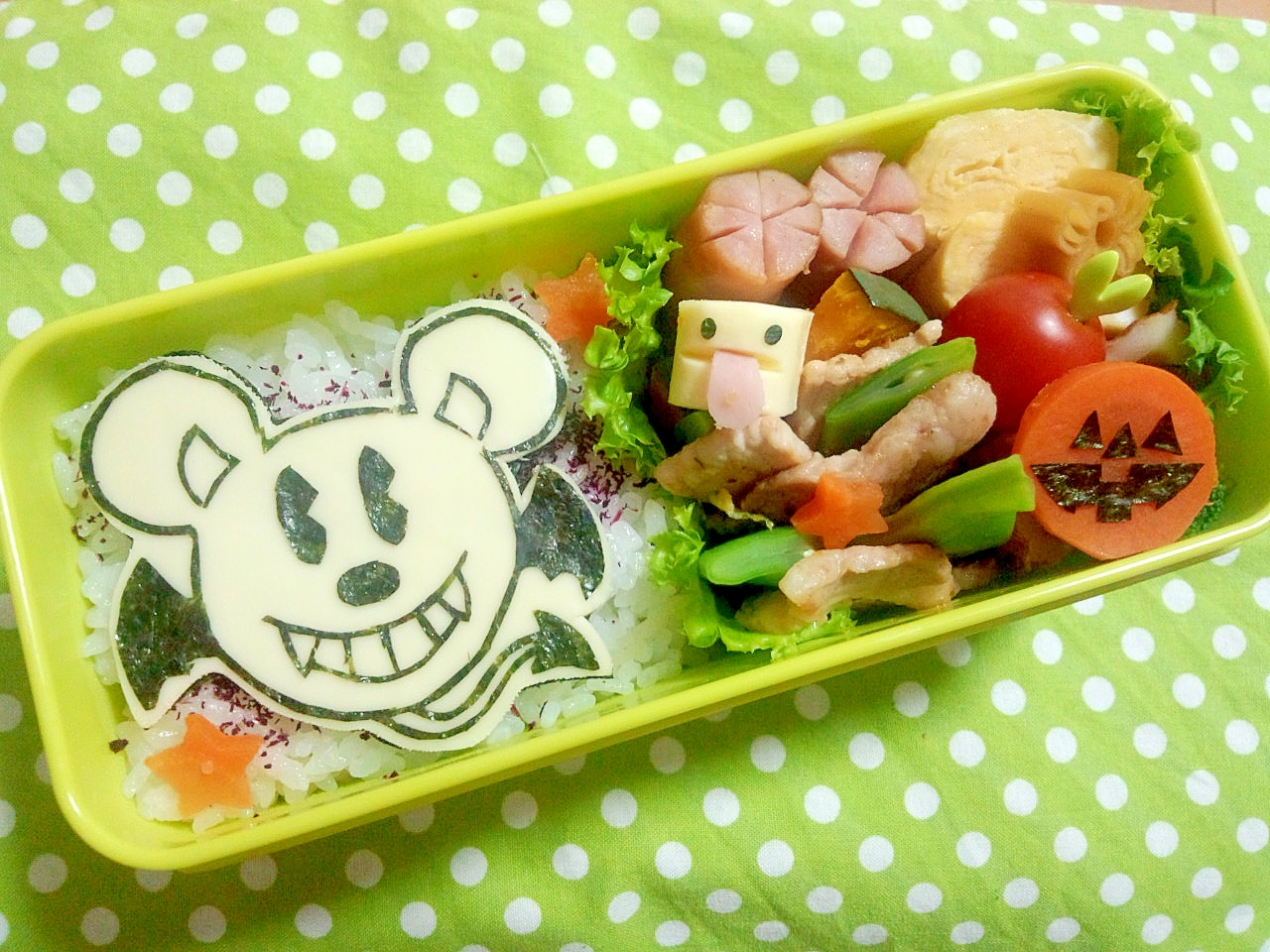 キャラ弁 ハロウィン ミッキーデビルのお弁当 レシピ 作り方 By Cherry05 楽天レシピ