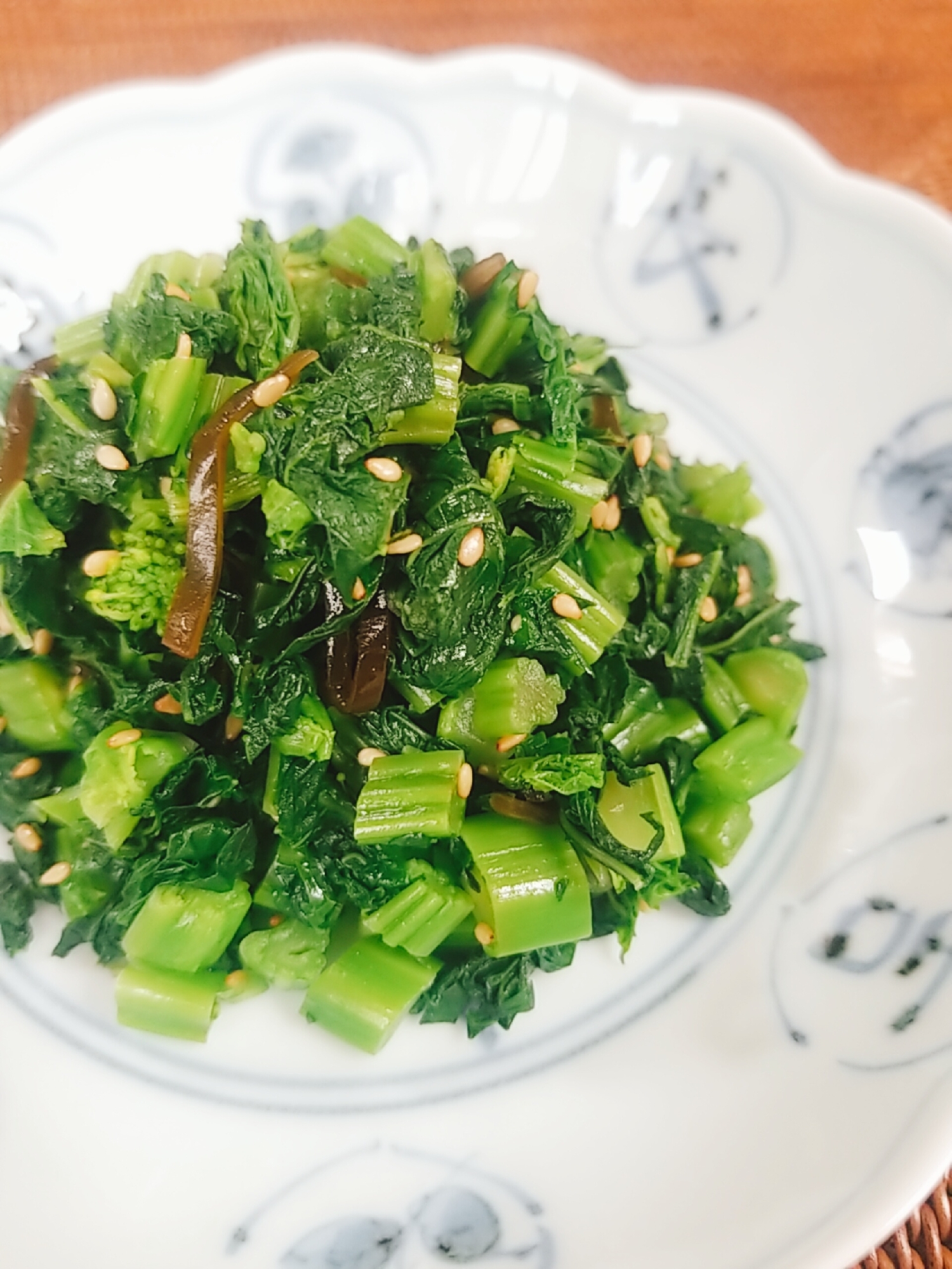 からし菜の塩昆布和え☆