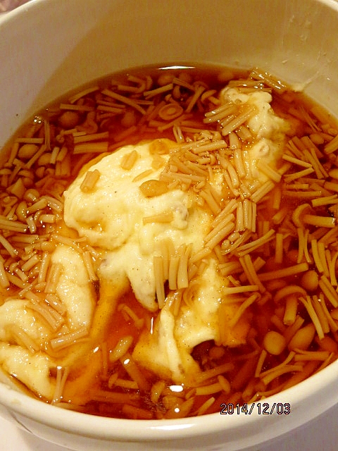 伊勢芋で☆なめたけ納豆とろろ